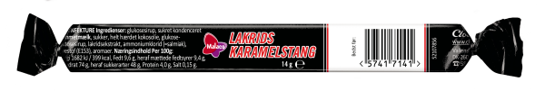 Malaco Liquorice Caramel Stick