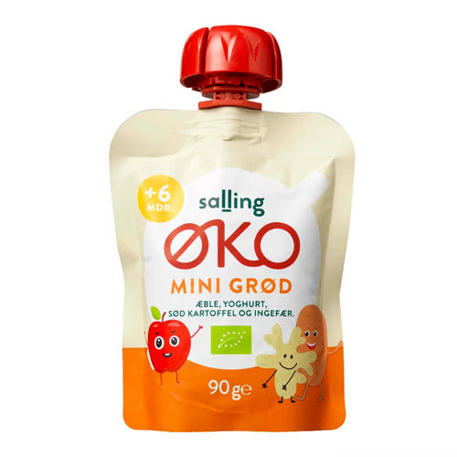 Salling ØKO Mini Grød Æble, Yoghurt, Sød Kartoffel, Ingefær