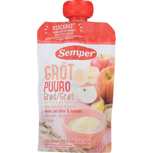Semper Grød Æble Fersken Smoothie