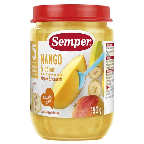Semper Mango & Banan 5+ Måneder