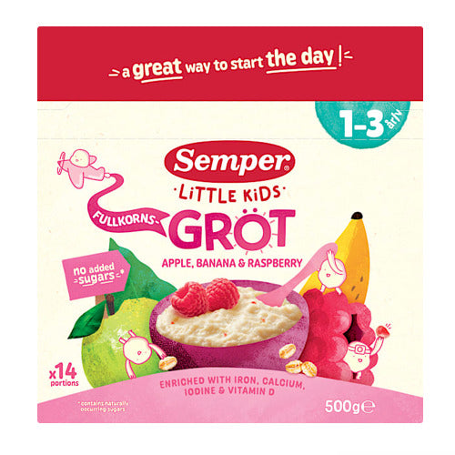 Semper Grød Æble Banan Hindbær 1-3 År