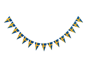 Swedish Flag Pennant Garland