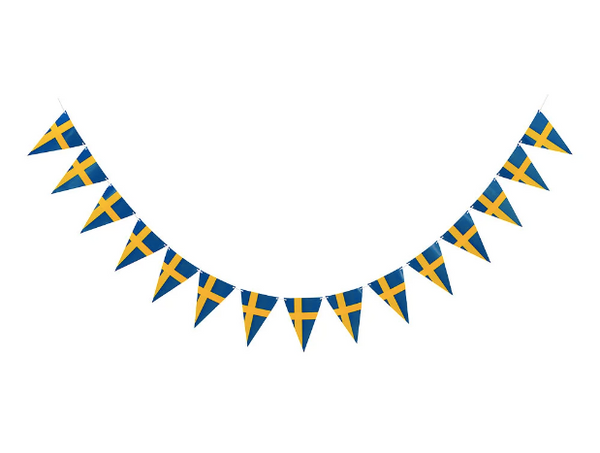 Swedish Flag Pennant Garland