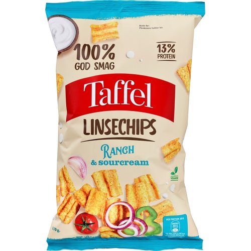 Taffel Lentil Chips Ranch & Sourcream
