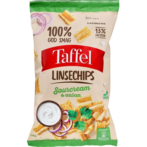 Taffel Lentil Chips Sourcream & Onion