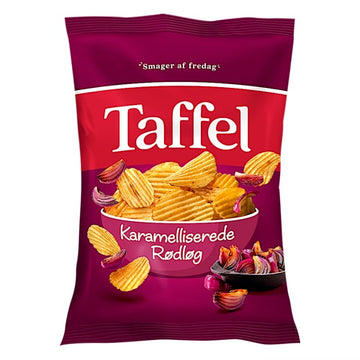 Taffel Chips with Caramelized Red Onions
