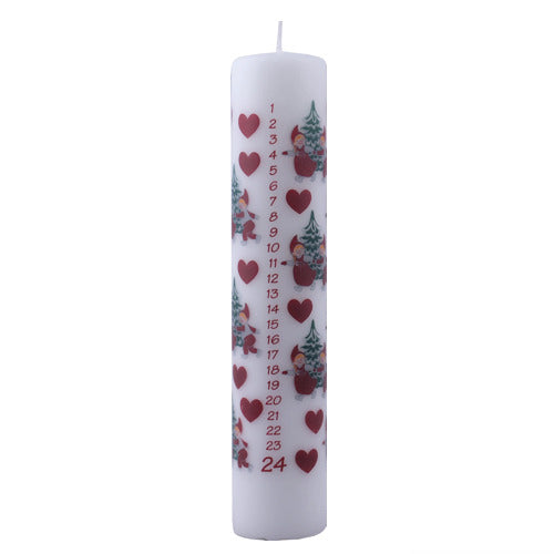 Windsor Christmas Candle with Hearts
