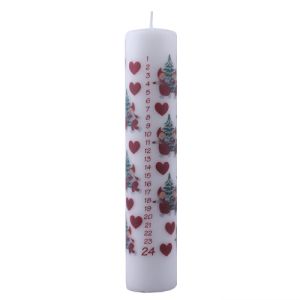 Windsor Christmas Candle with Hearts