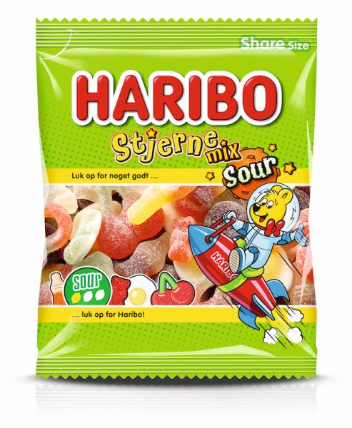 Veluddannet Normal aktivitet Haribo Stjerne Mix Sour 0,12 kg | Worldwide delivery | Shop Online