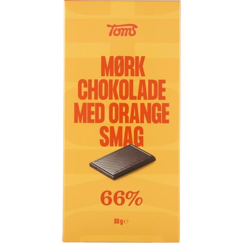 tromme ligevægt Lav Toms Mørk Chokolade med Orangesmag 66% / SHOP SCANDINAVIAN PRODUCTS ONLINE